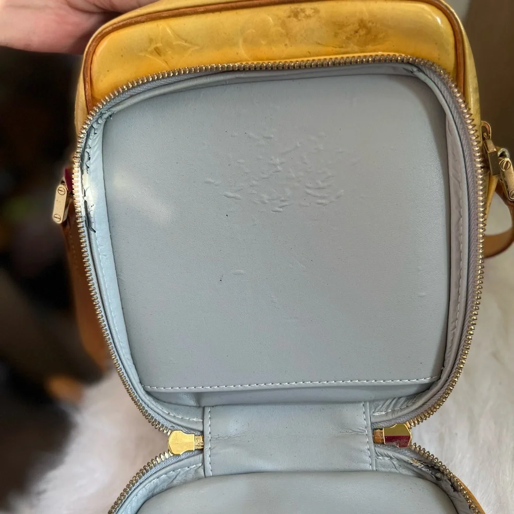 Louis Vuitton Yellow Vernis Leather Crossbody Bag